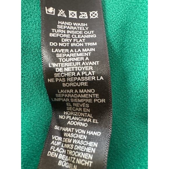 ASOS Emerald Green Sequin Dolman Sleeve Mini Dress NWT Size 4 Tie Back Open Back - Picture 7 of 9